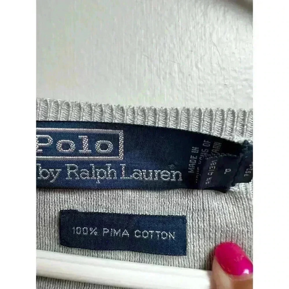 Polo by Ralph Lauren Pullover Men's Medium V-Neck Sweater Vest Gray - Picture 2 of 6